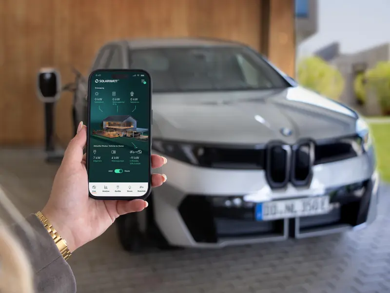 Kooperation Solarwatt und BMW im Bereich V2H (Vehicle to Home)